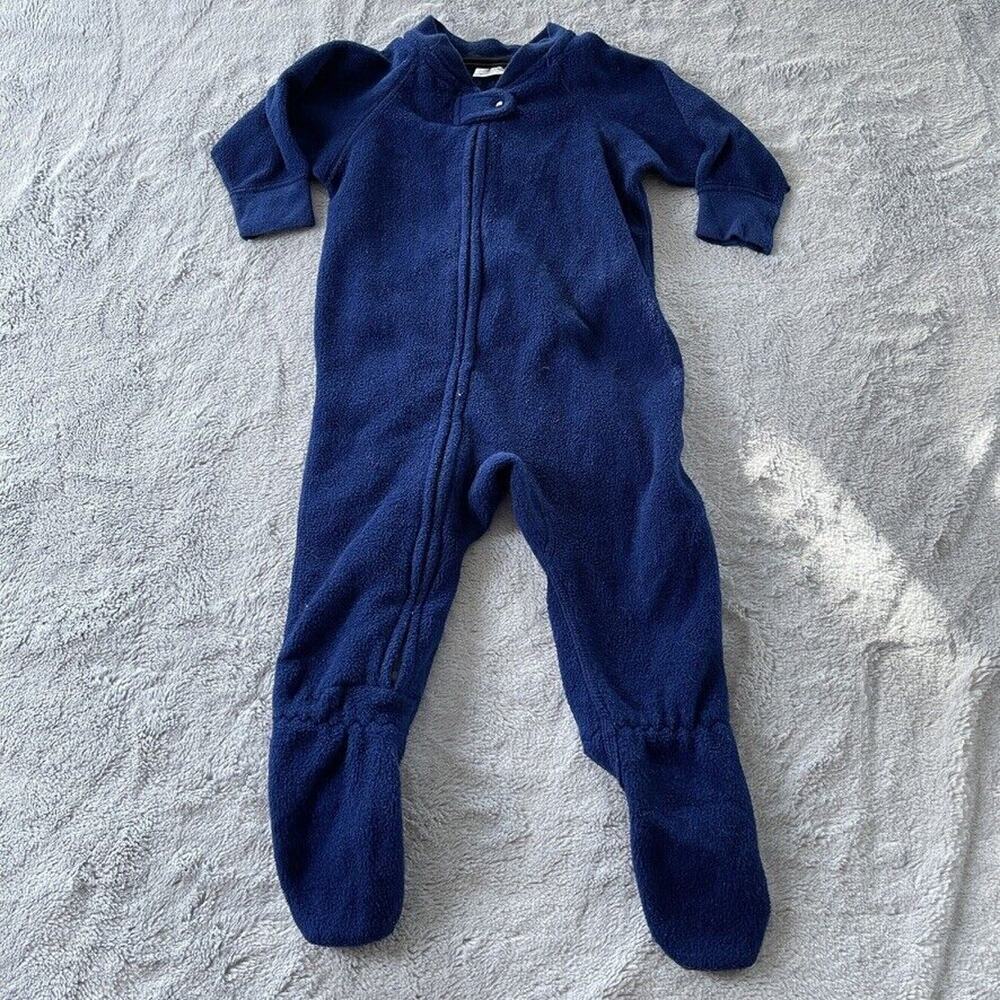 Rugged Bear Polartec Full Zip Coverall Blue Baby Size 6-9M Months